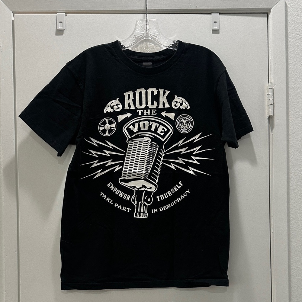 Obey Black 'Rock the Vote' Graphic Tee